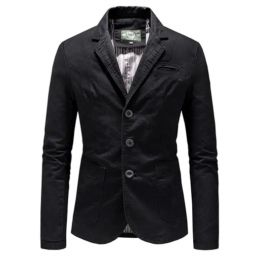 Men's Solid Color Single Breasted Jacket