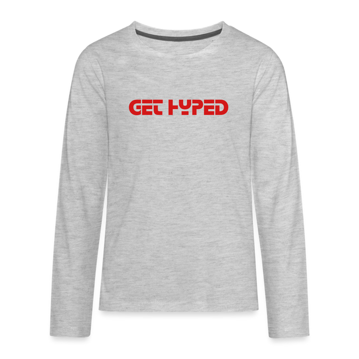 GET HYPED Kids' Premium Long Sleeve T-Shirt - heather gray