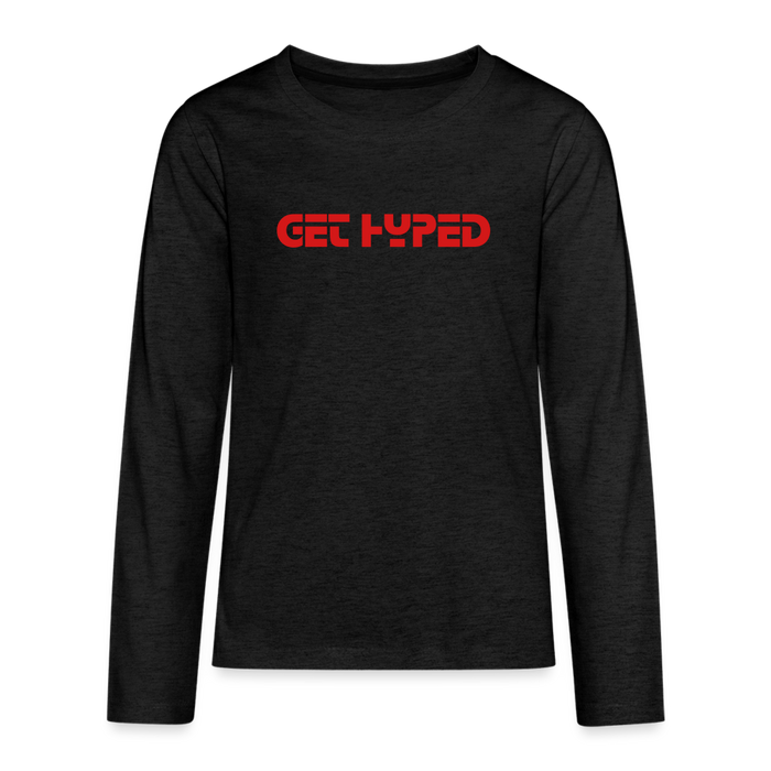GET HYPED Kids' Premium Long Sleeve T-Shirt - charcoal grey