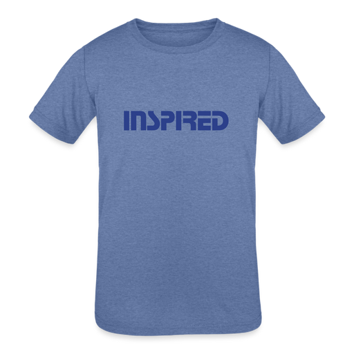 INSPIRED Kids' Tri-Blend T-Shirt - heather blue
