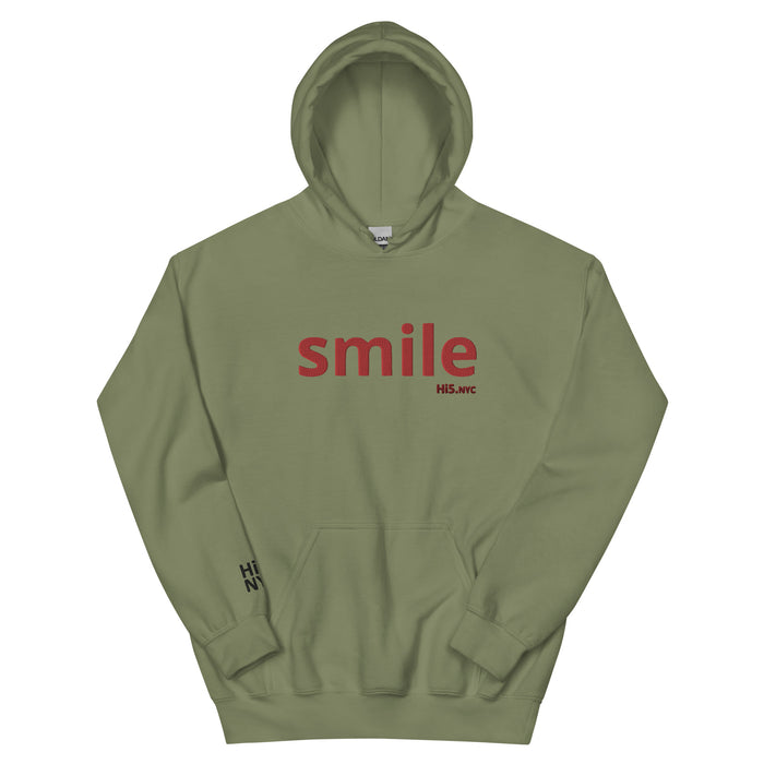 SMILE - Premium Embroidered hoodie by: hi5.nyc